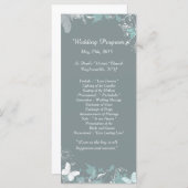 25 Blue Butterfly Floral Wedding Programs Programm (Vorne/Hinten)