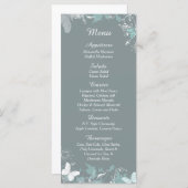 25 Blue Butterfly Wildblume Spring Menu Cards Menükarte (Vorne/Hinten)