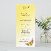 25 Blume Bouquet Hochzeitsprogramme Programm (Stehend Vorderseite)