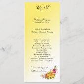 25 Blume Bouquet Hochzeitsprogramme Programm (Vorderseite)