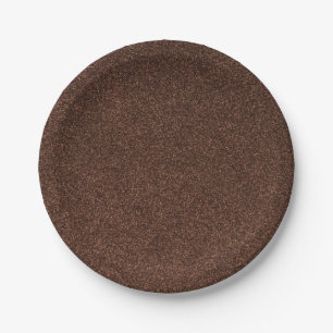 25 Brown-Glitzer-Druck-Glitzern-Party-Versorgungen Pappteller