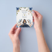 25 BUDGET Navy Blue Quinceanera Kleid Blumenpapier Flyer (Gruppe)