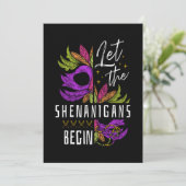 25.Carnival Mardi Gras for a Mardi gras Fan Save The Date (Stehend Vorderseite)