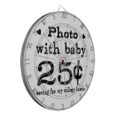 25 Cent Foto mit Baby Dartscheibe (Vorderseite Links)