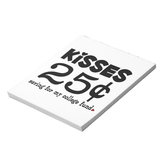 25 Cents Kisses Notizblock (Rotiert)