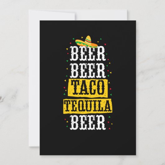 25.Cinco De Mayo Beer Taco Tequila Beer Save The Date (Vorderseite)