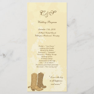 25 Cowboy-Hochzeits-Programme Programm