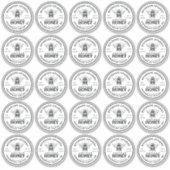 25 Custom Mason Jar Honey Labels 2,25" mit Biene (Vorderseite)