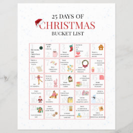 25 Days of Christmas Bucket List Art Flyer