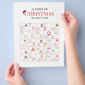 25 Days of Christmas Bucket List Art Flyer (Hand)
