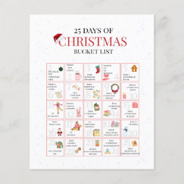 25 Days of Christmas Bucket List Art Flyer