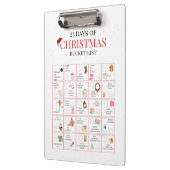 25 Days of Christmas Bucket List Art Klemmbrett (Links)