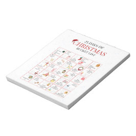 25 Days of Christmas Bucket List Art Notizblock
