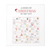 25 Days of Christmas Bucket List Art Notizblock (Vorderseite)