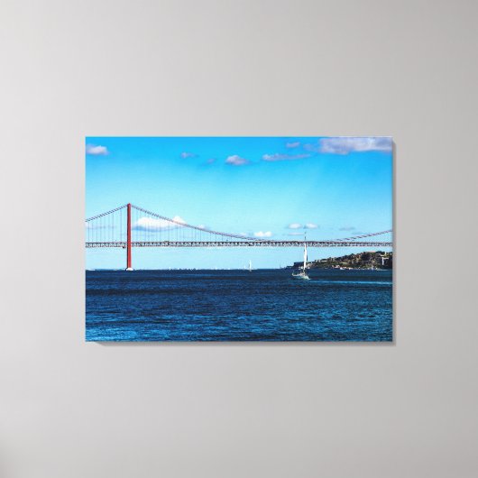 25 de Abril Bridge Leinwanddruck (Vorderseite)