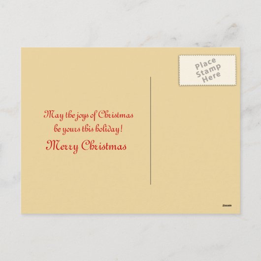 25. Dezember - Weihnachtsgrüße Feiertagspostkarte (Rückseite)