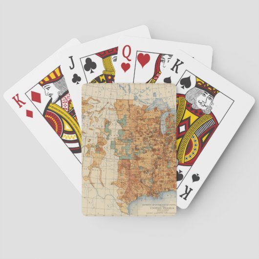 25 Dichte der Zunahme der Bevölkerung, US, Spielkarten (Rückseite)