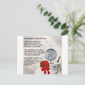 25. EhemannGedicht Postkarte (Stehend Vorderseite)