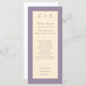 25 elegante Lila Hochzeitsprogramme Programm (Vorne/Hinten)