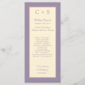 25 elegante Lila Hochzeitsprogramme Programm (Vorderseite)