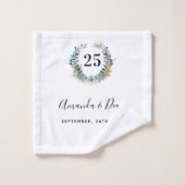 25. Eukalyptuskranz anlässlich der Hochzeit Badhandtuch Set (Waschlappen)