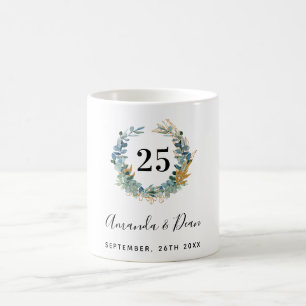 25. Eukalyptuskranz anlässlich der Hochzeit Kaffeetasse