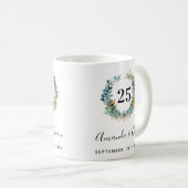 25. Eukalyptuskranz anlässlich der Hochzeit Kaffeetasse (VorderseiteRechts)