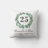 25. Eukalyptuskranz anlässlich der Hochzeit Kissen (Vorderseite)