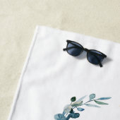 25. Eukalyptuskranz anlässlich der Hochzeit Strandtuch (Beispiel)