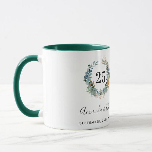 25. Eukalyptuskranz anlässlich der Hochzeit Tasse (Links)