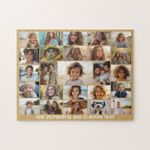 25 Foto-Collage - Benutzerdefinierter Text - Champ Puzzle