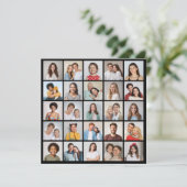 25 Foto Collage Editable Color Grußkarte (Stehend Vorderseite)