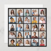 25 Foto Collage Editable Color Grußkarte (Vorne/Hinten)