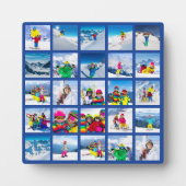25-Foto-Raster-Collage Dunkelblau Fotoplatte (Vorderseite)