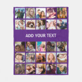 25 FotoCollage Lila Fleecedecke (Vorderseite)