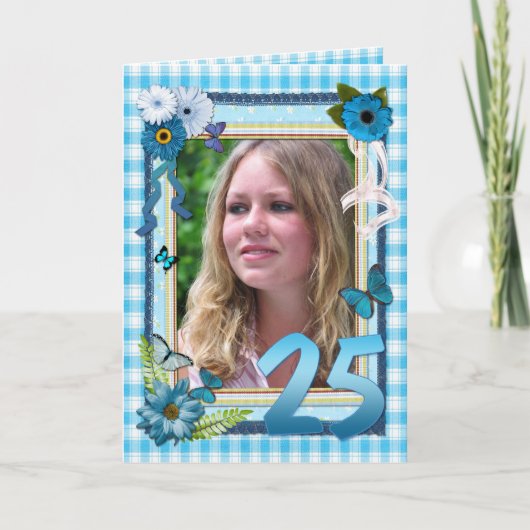 25. Fotokarte zum Geburtstag Karte (Vorderseite)