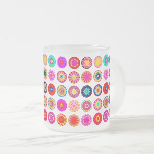 25-Fraktal-Mandalas - individuell angepasst Mattglastasse (VorderseiteRechts)