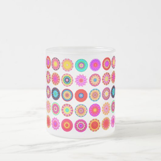 25-Fraktal-Mandalas - individuell angepasst Mattglastasse (Mittel)