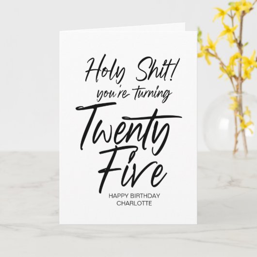 25. Geburtstag 25. Geburtstag Karte (Gelbe Blume)