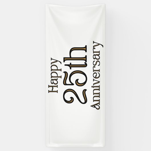 25. Geburtstag 2.5x6 Vinyl Banner (Vertikal)