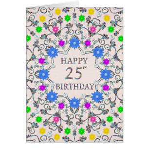 25. Geburtstag Abstrakte Blume