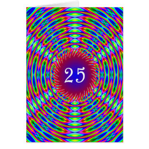 25. Geburtstag Abstrakte Trippy-Wirbel