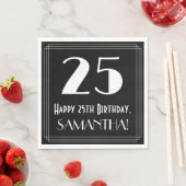 25. Geburtstag ~ Art Deco Inspiriert Look "25", Na Serviette (Beispiel)