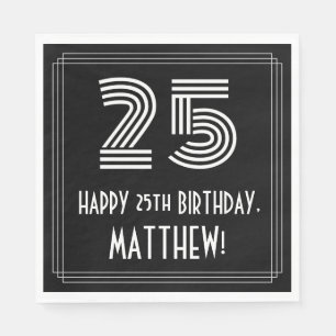 25. Geburtstag: Art Deco Inspiriert Look "25" + Na Serviette
