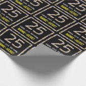 25. Geburtstag: Blumennummer, Individuelle Name, B Geschenkpapier (Ecke)