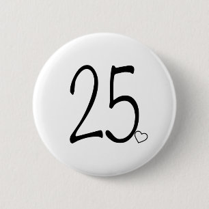 25. Geburtstag Button