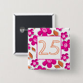 25. Geburtstag Button (Vorne & Hinten)