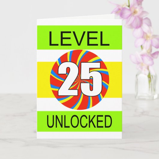 25. Geburtstag Computer Gamer Karte (Orchidee)