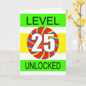 25. Geburtstag Computer Gamer Karte (Gelbe Blume)
