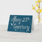 25. Geburtstag der Arbeitnehmer - Wirbler Text - B Karte (Gelbe Blume)